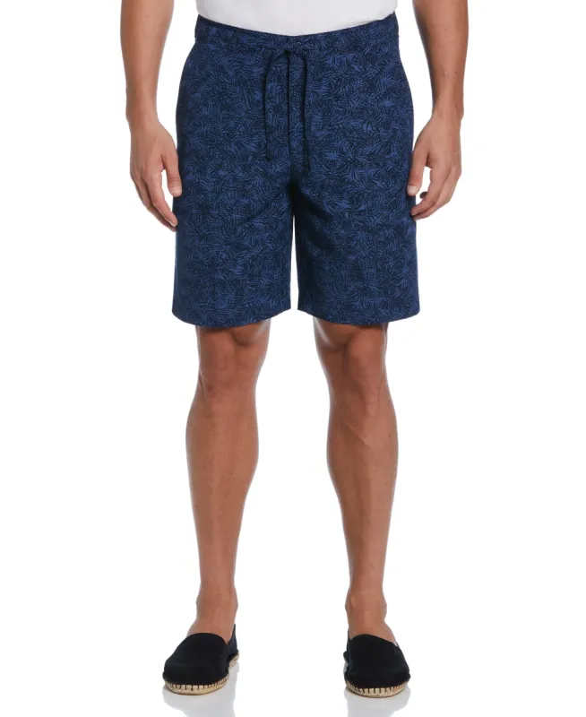 Linen Blend Tonal Tropical Print Short sold by Cubavera