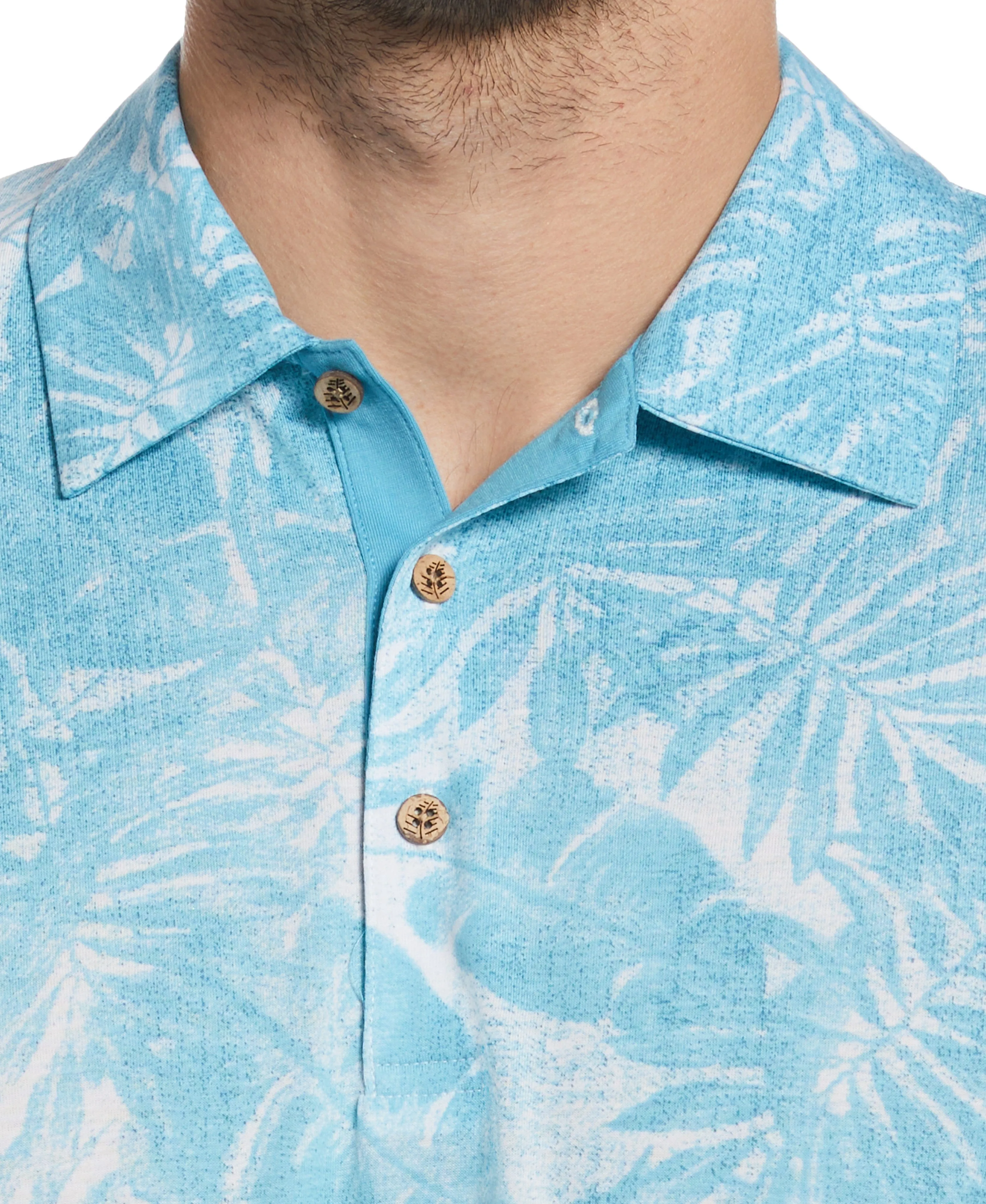 Tonal Tropical Print Polo sold by Cubavera product image thumbnail 3