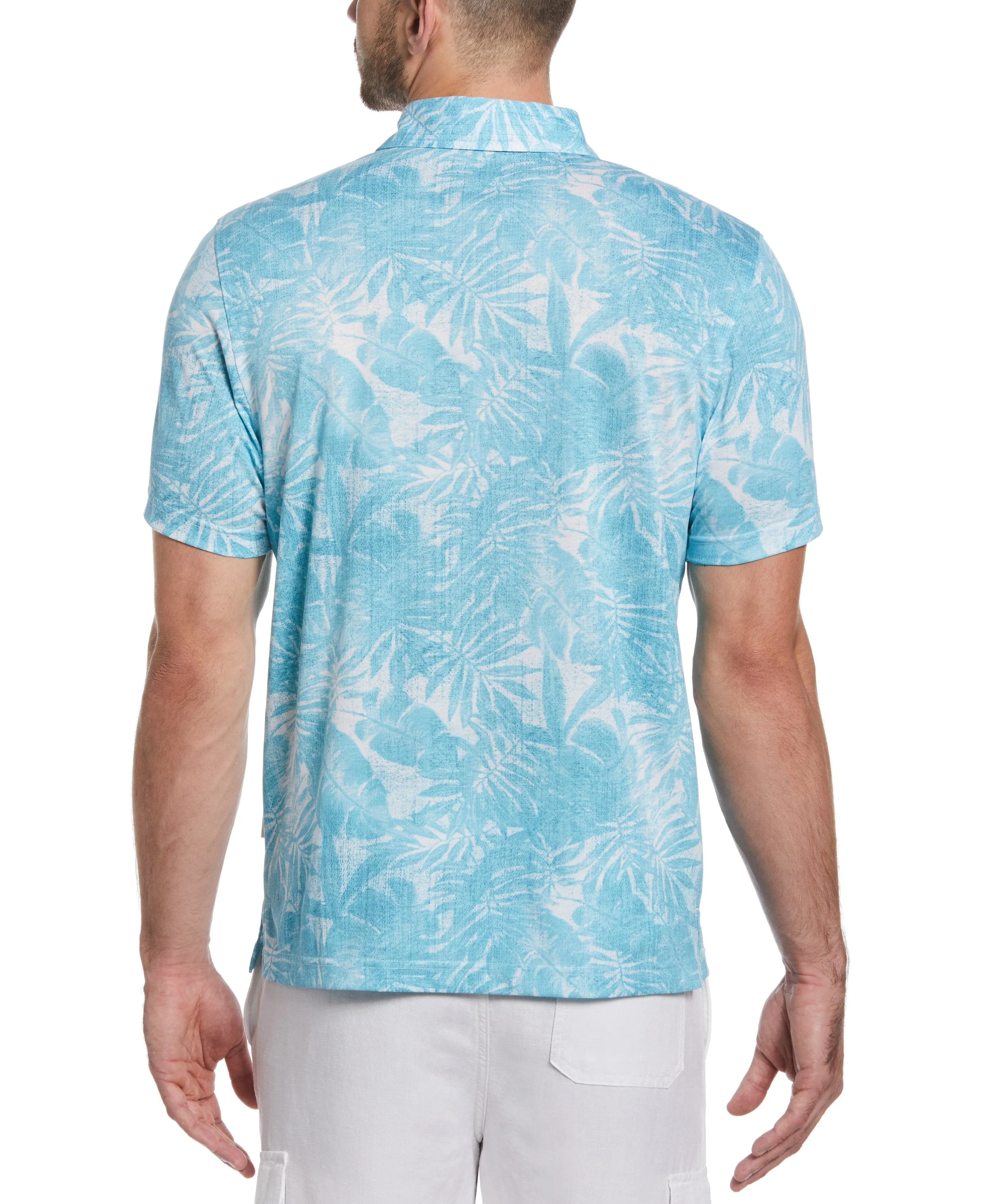 Tonal Tropical Print Polo sold by Cubavera product image thumbnail 2