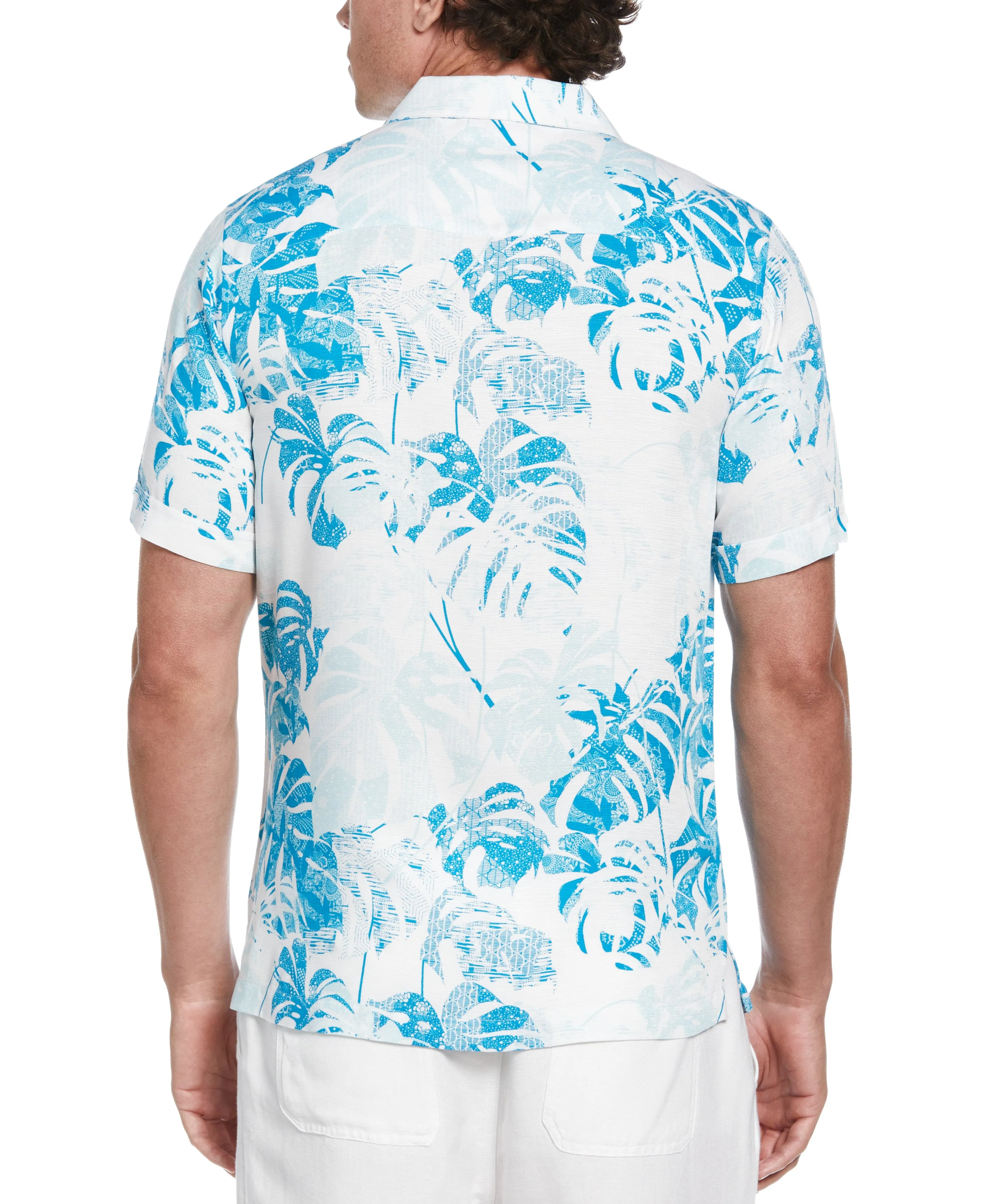 Textured Geometric Palm Print Shirt sold by Cubavera product image thumbnail 3