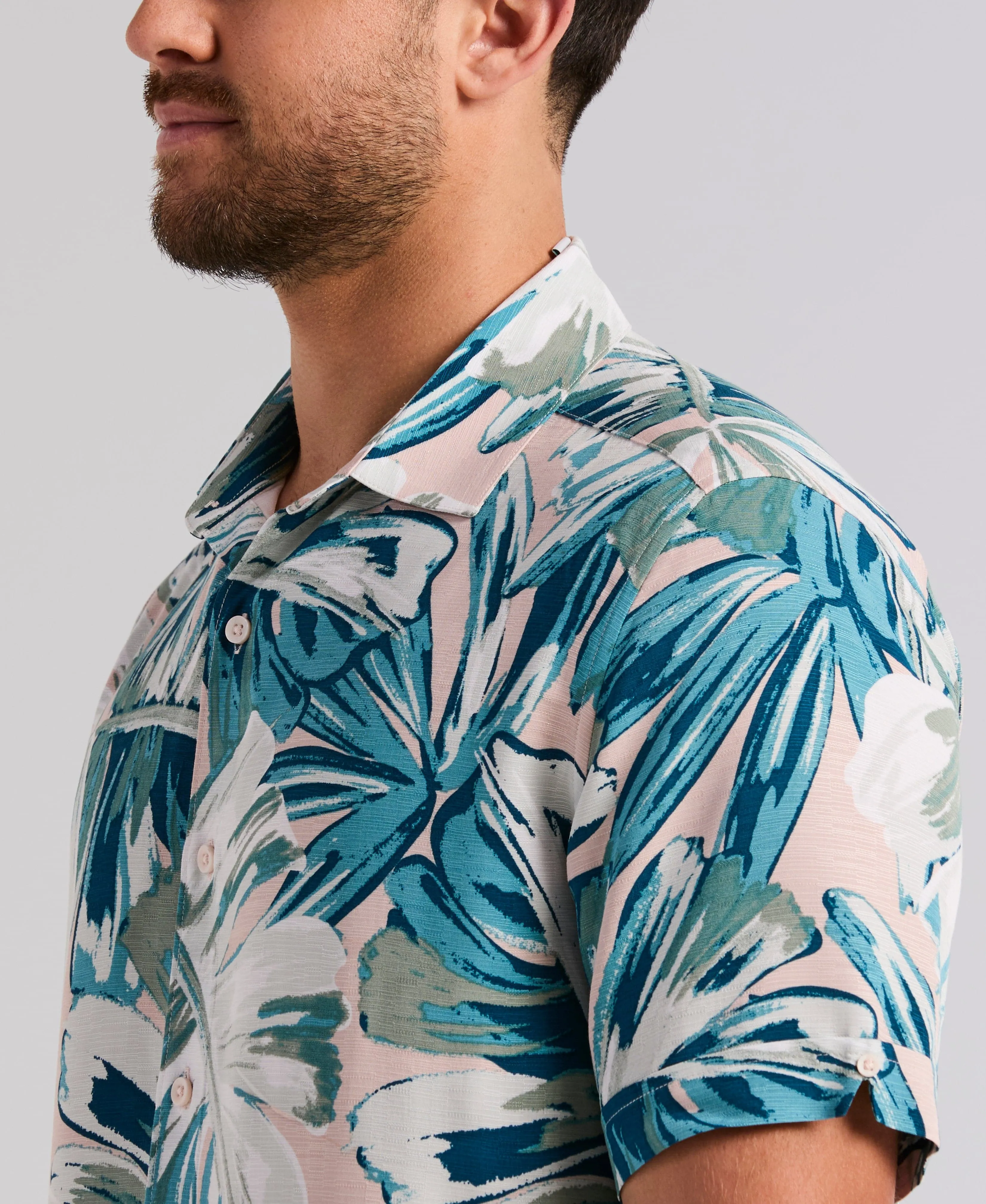 Oversized Leaf Print Shirt sold by Cubavera product image thumbnail 5