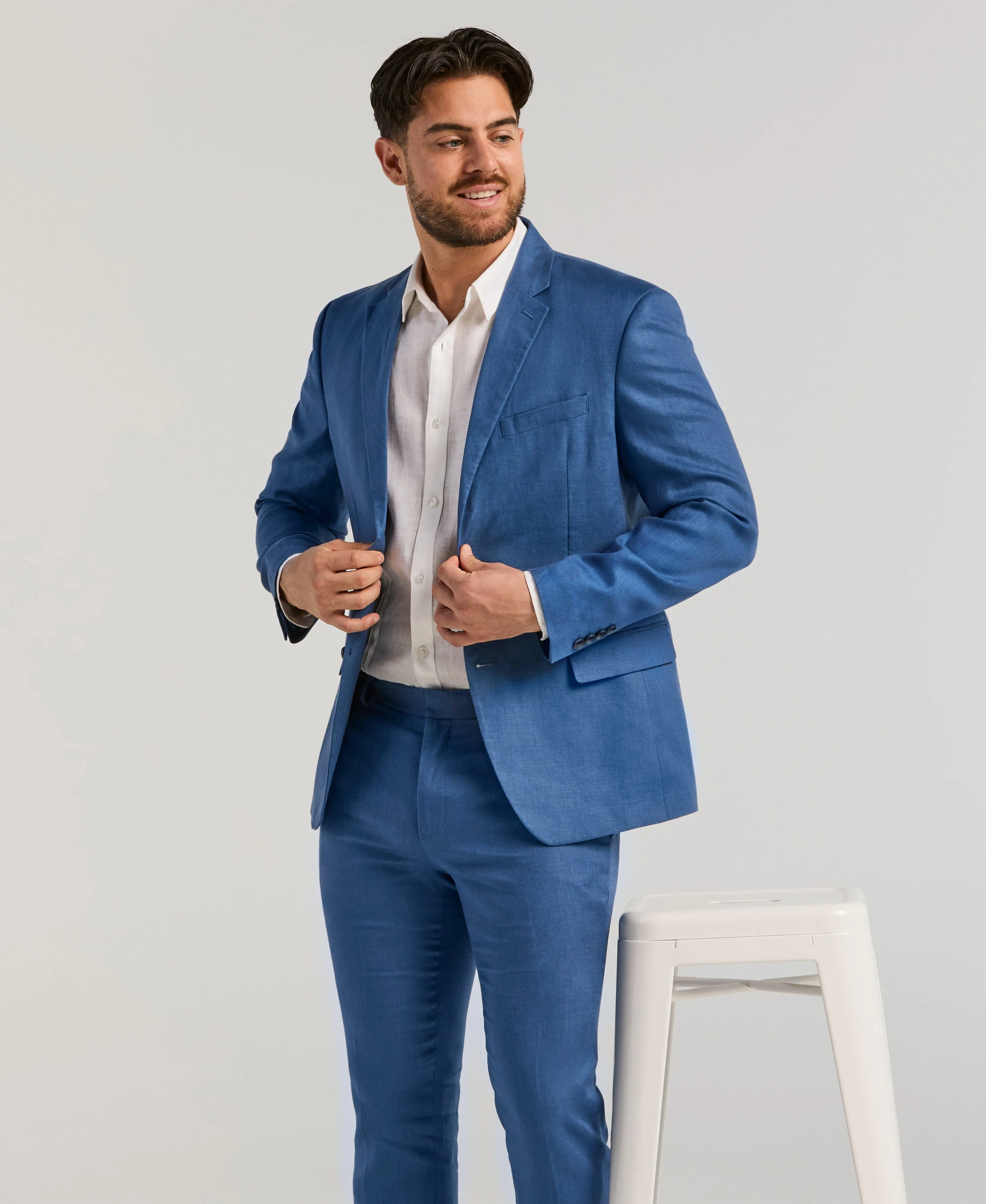 Delave Linen True Navy Suit Set sold by Cubavera product image thumbnail 5