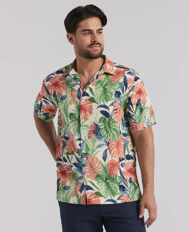 Botanical Print Shirt made by Cubavera
