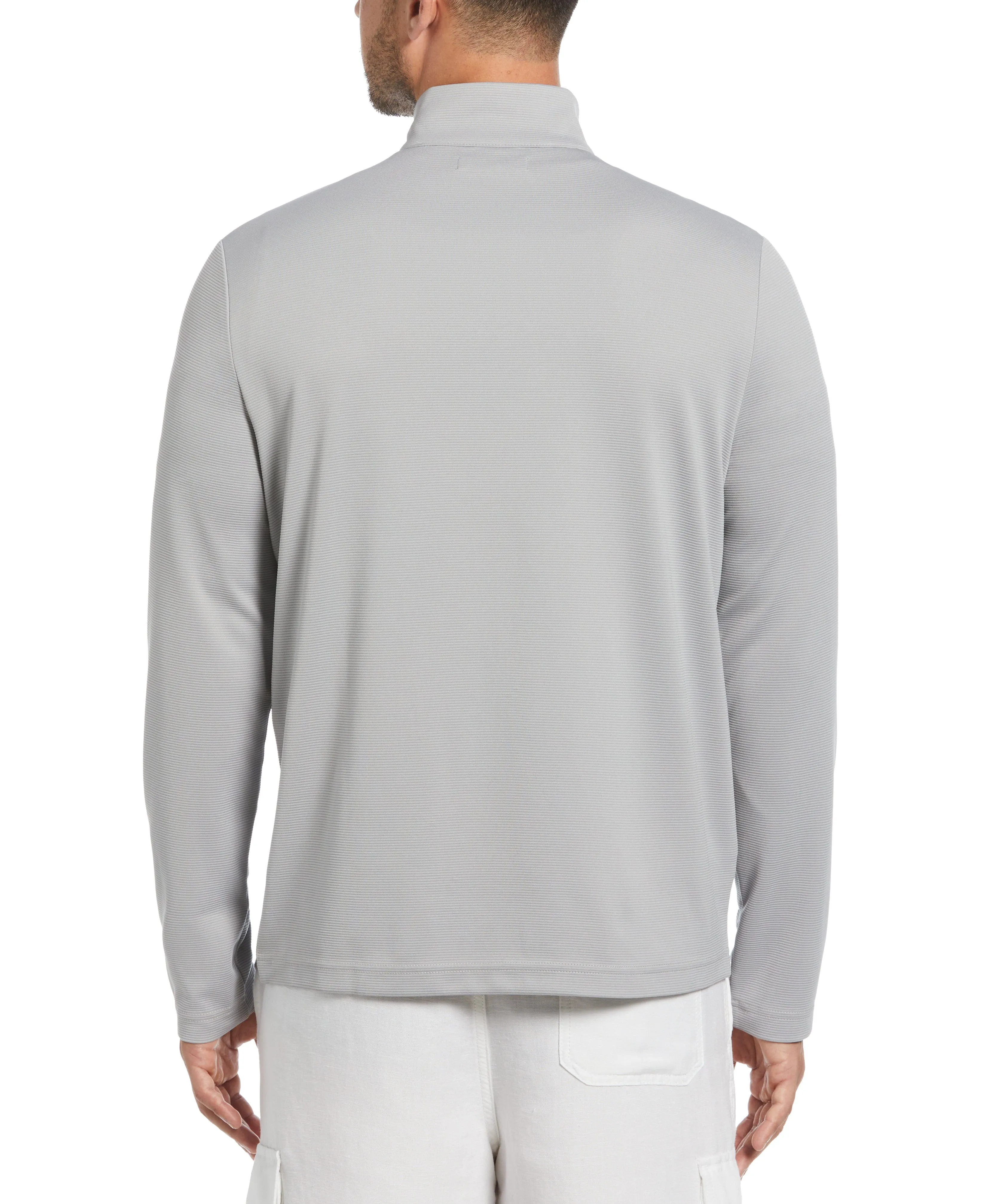 Solid Textured 1/4 Zip Pullover Sweater sold by Cubavera product image thumbnail 2