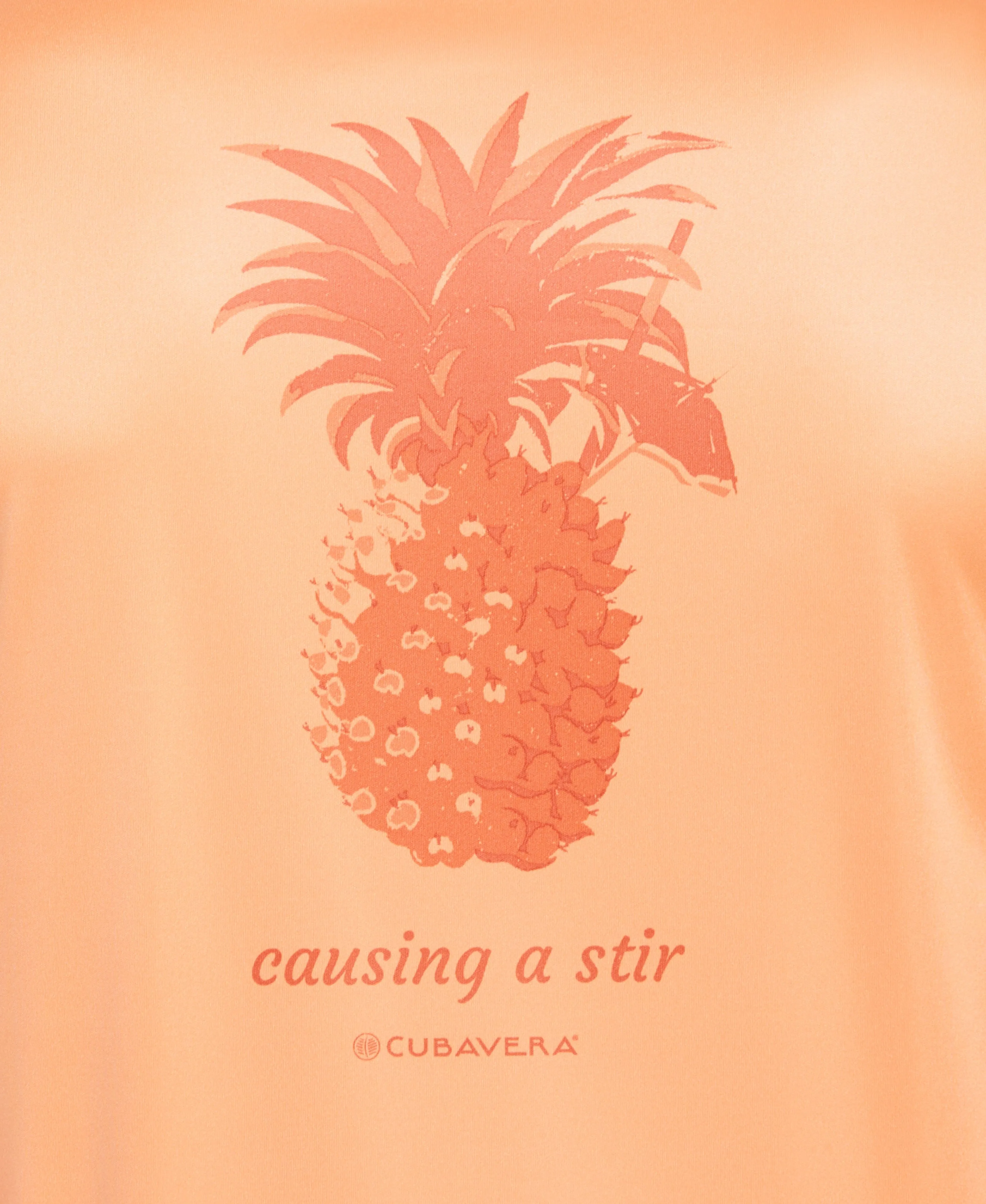 Sun Protection Pineapple Print Stretch Shirt sold by Cubavera product image thumbnail 4