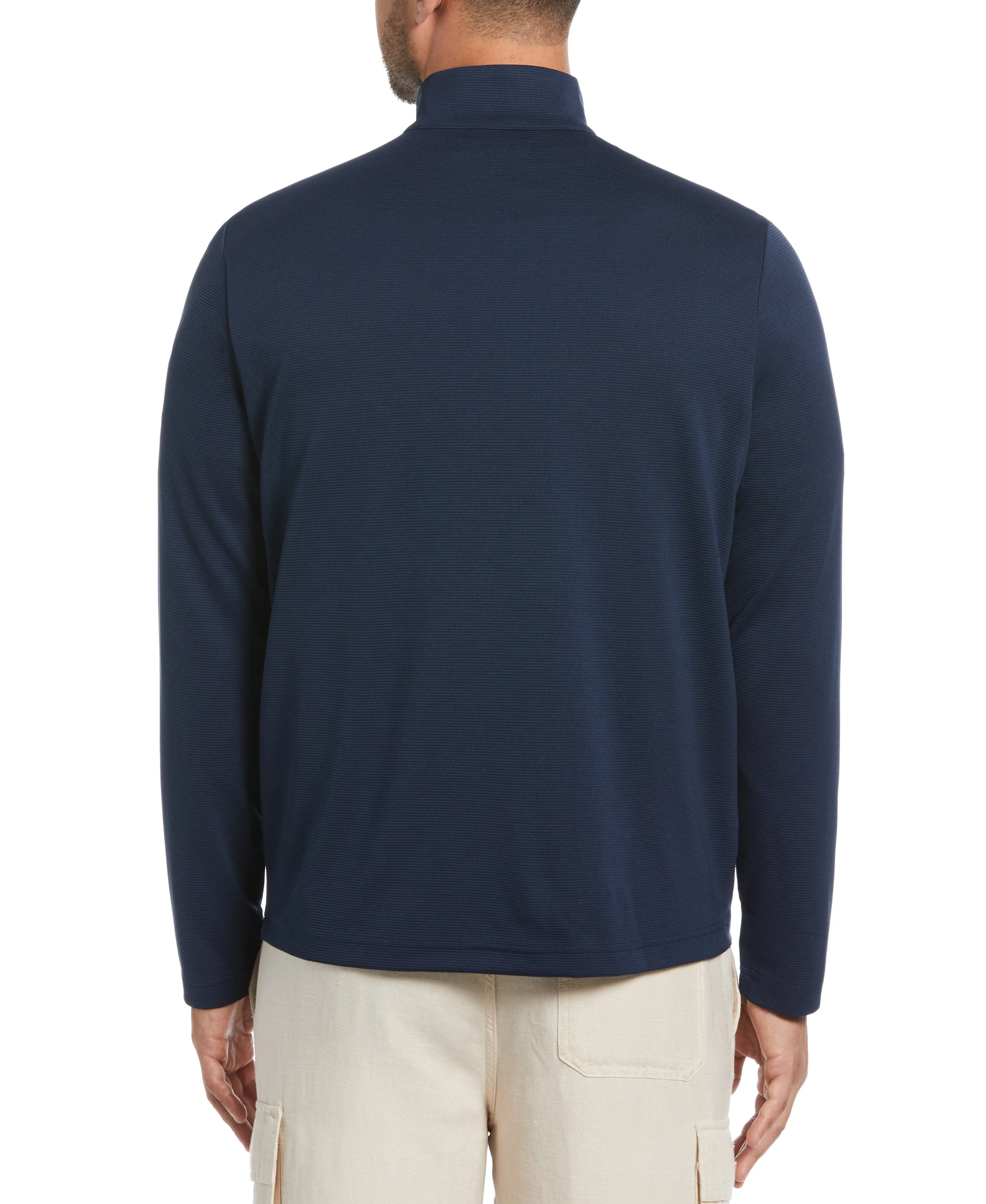 Solid Textured 1/4 Zip Pullover Sweater sold by Cubavera product image thumbnail 2