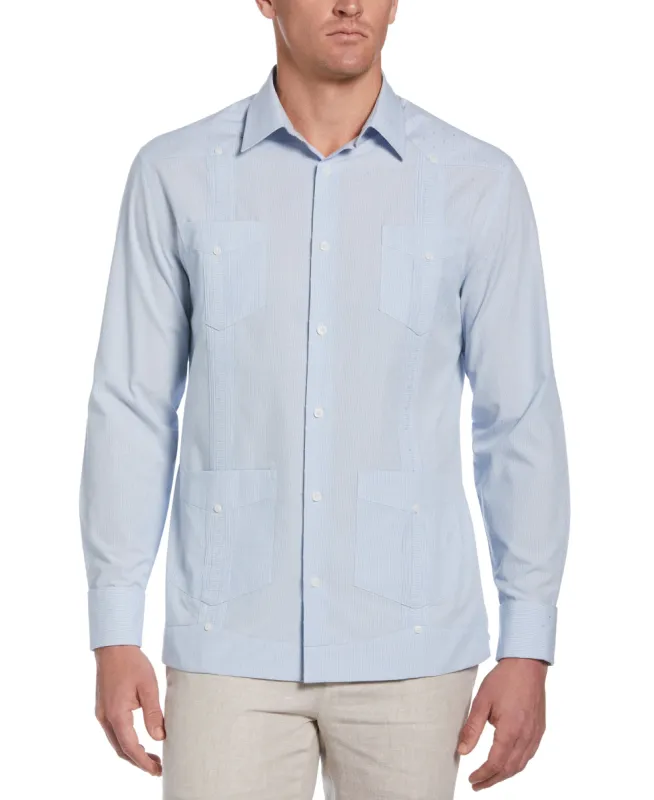 Dobby Stripe Cotton Guayabera Shirt sold by Cubavera