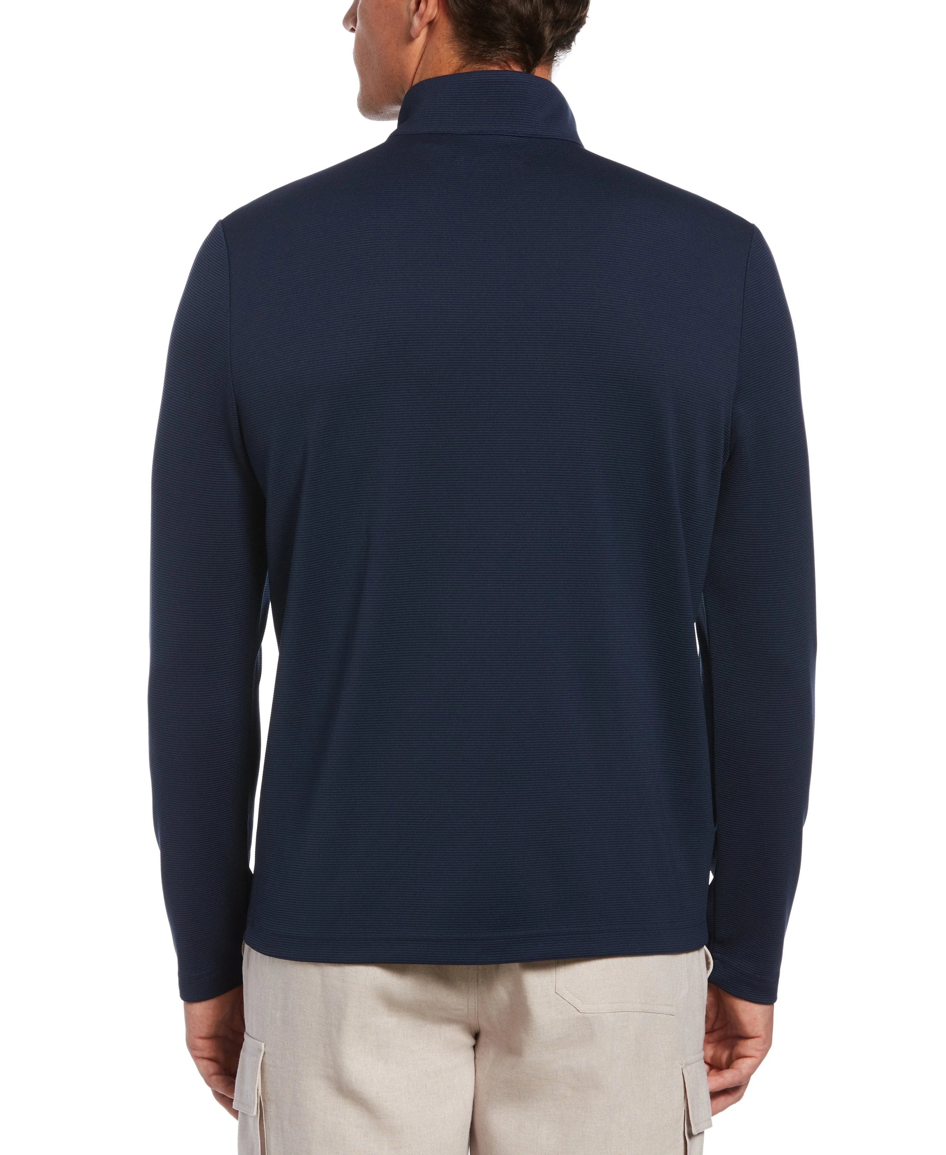 Big & Tall Solid Textured 1/4 Zip Pullover Sweater sold by Cubavera product image thumbnail 2