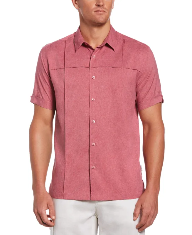 Two-Tone Cross Tuck Chambray Shirt sold by Cubavera