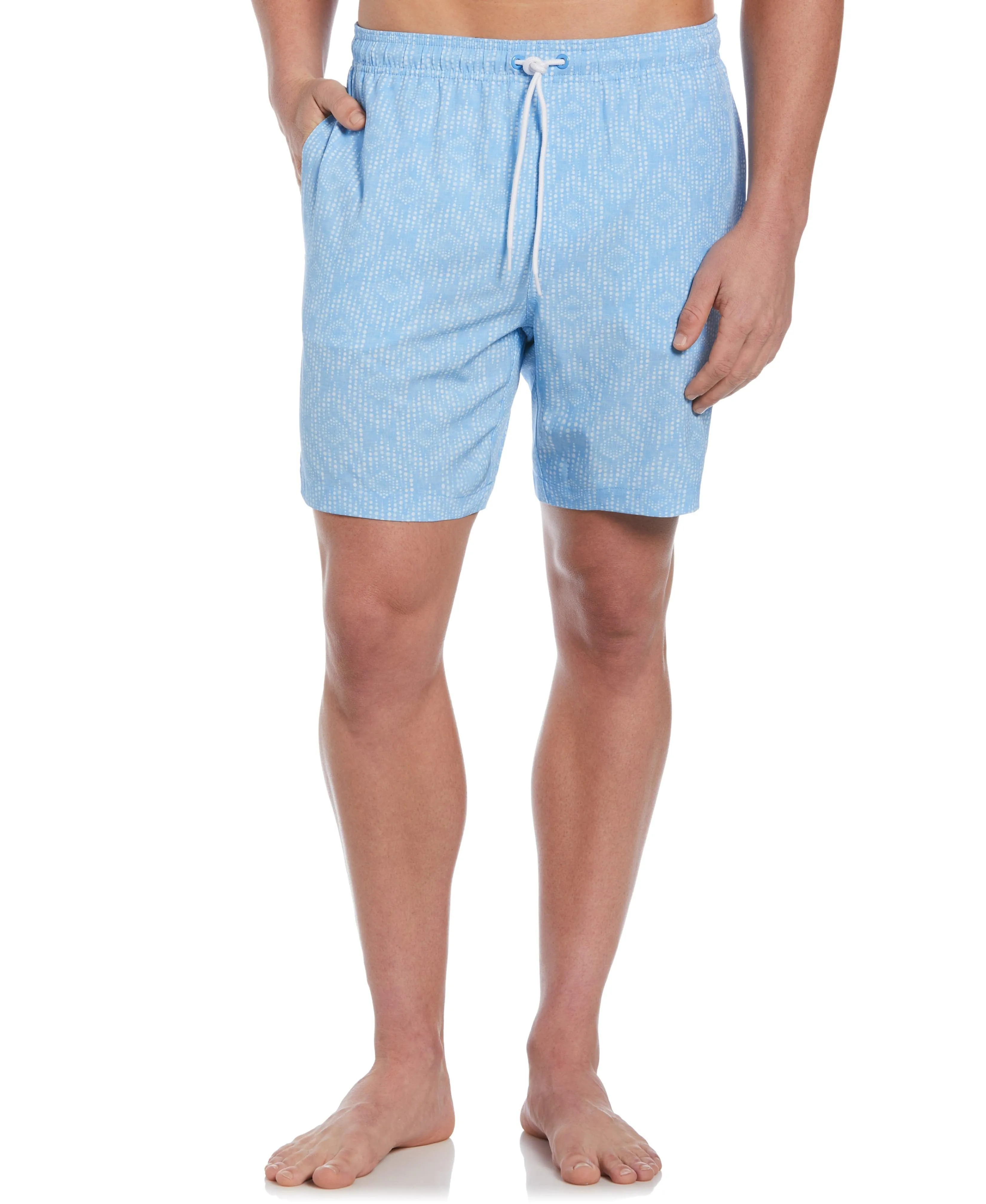 Geo Print Swim Trunks sold by Cubavera