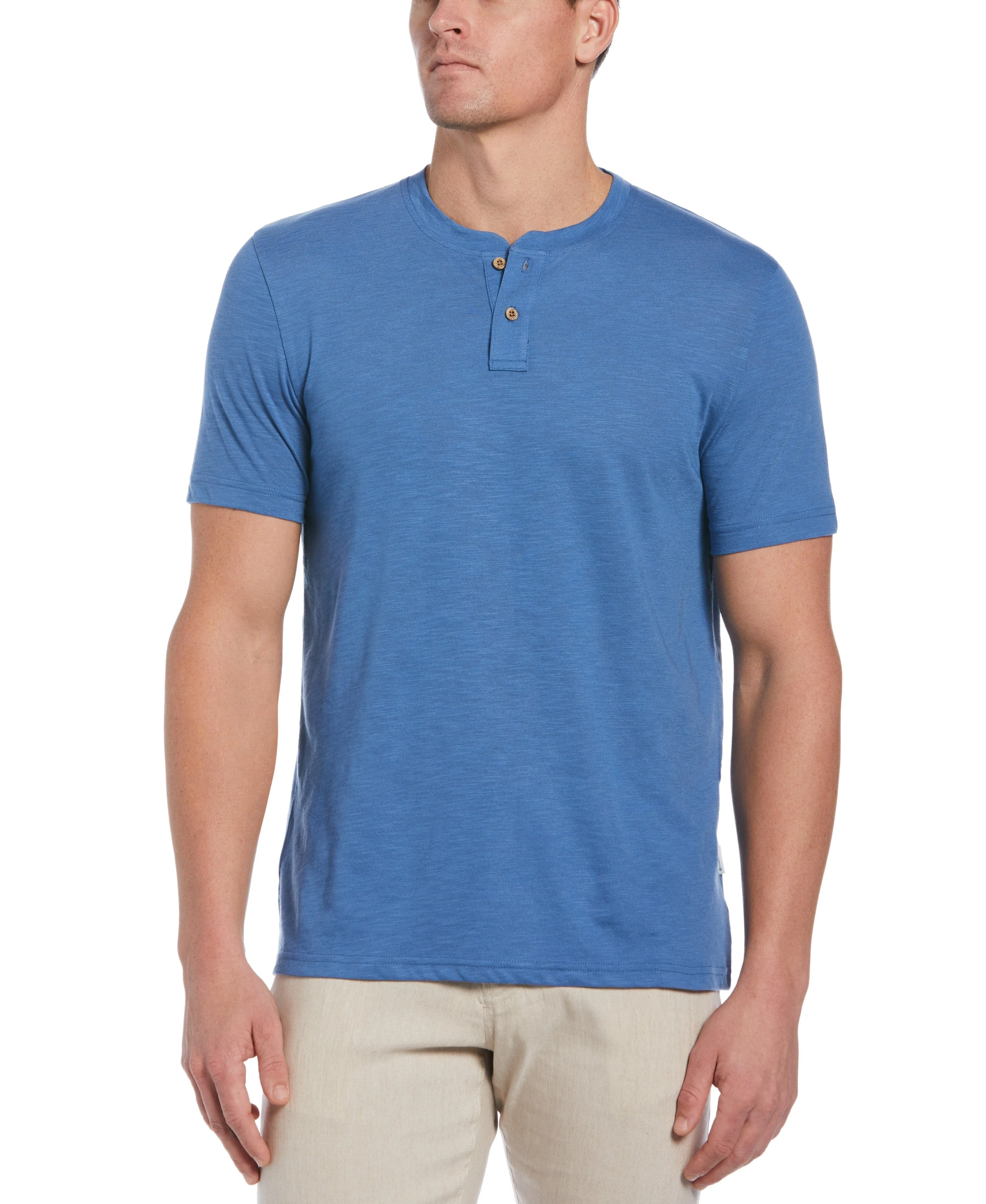 Slub Henley Tee sold by Cubavera