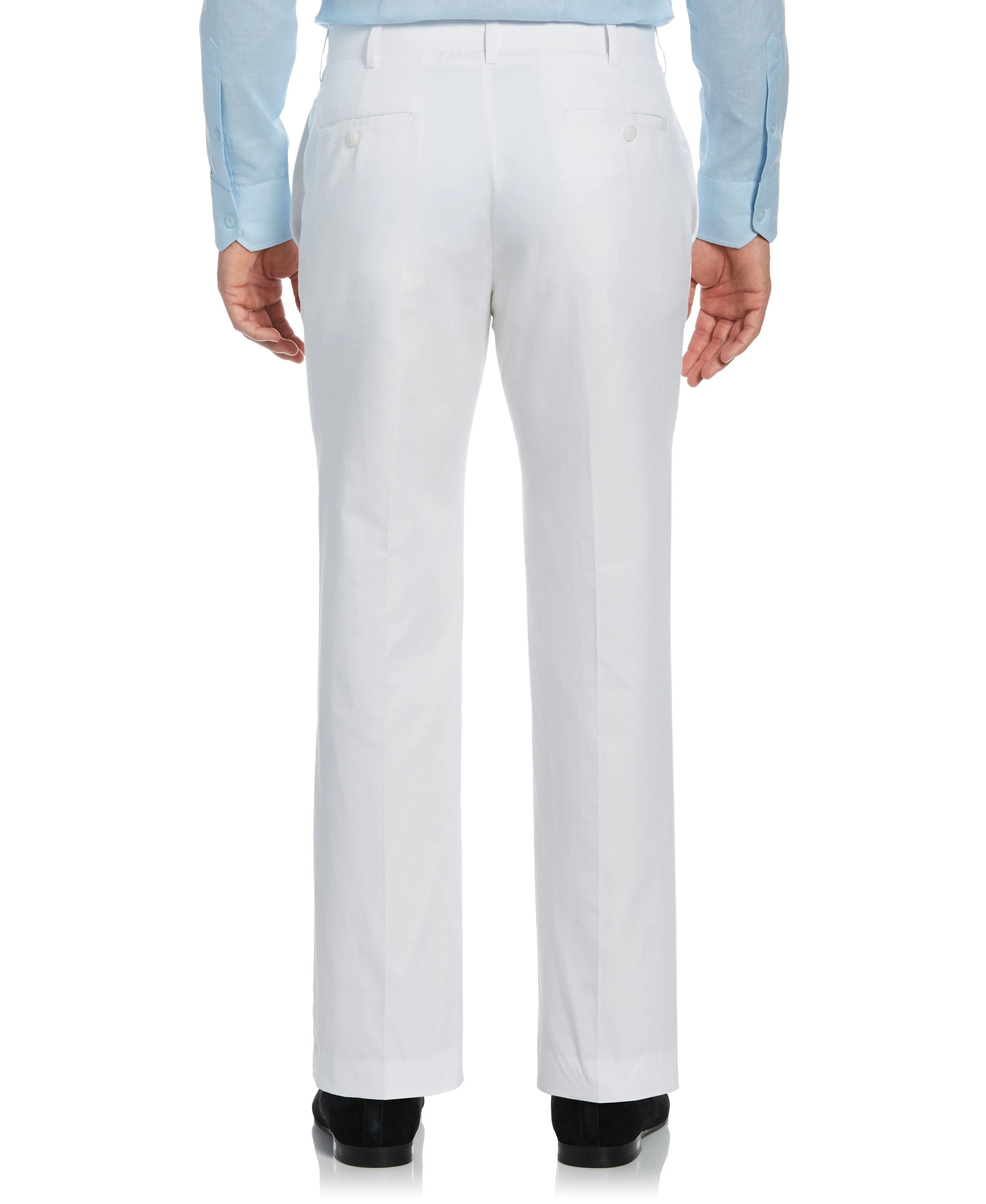 Cotton-Linen Flat Front Textured Pants sold by Cubavera product image thumbnail 2