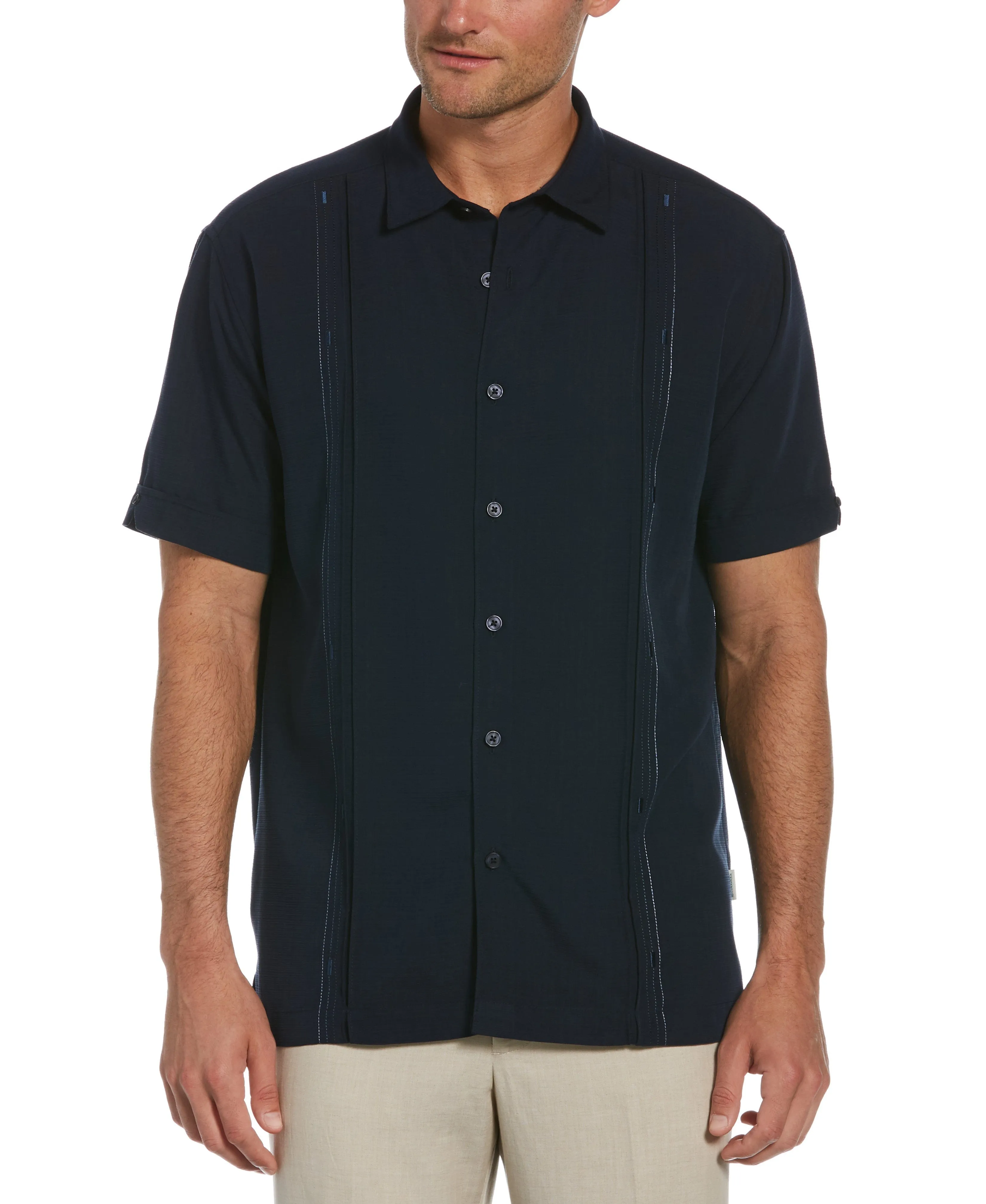 Big & Tall Embroidered Panel Shirt sold by Cubavera