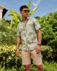 Linen Blend Tropical Floral Print Shirt sold by Cubavera