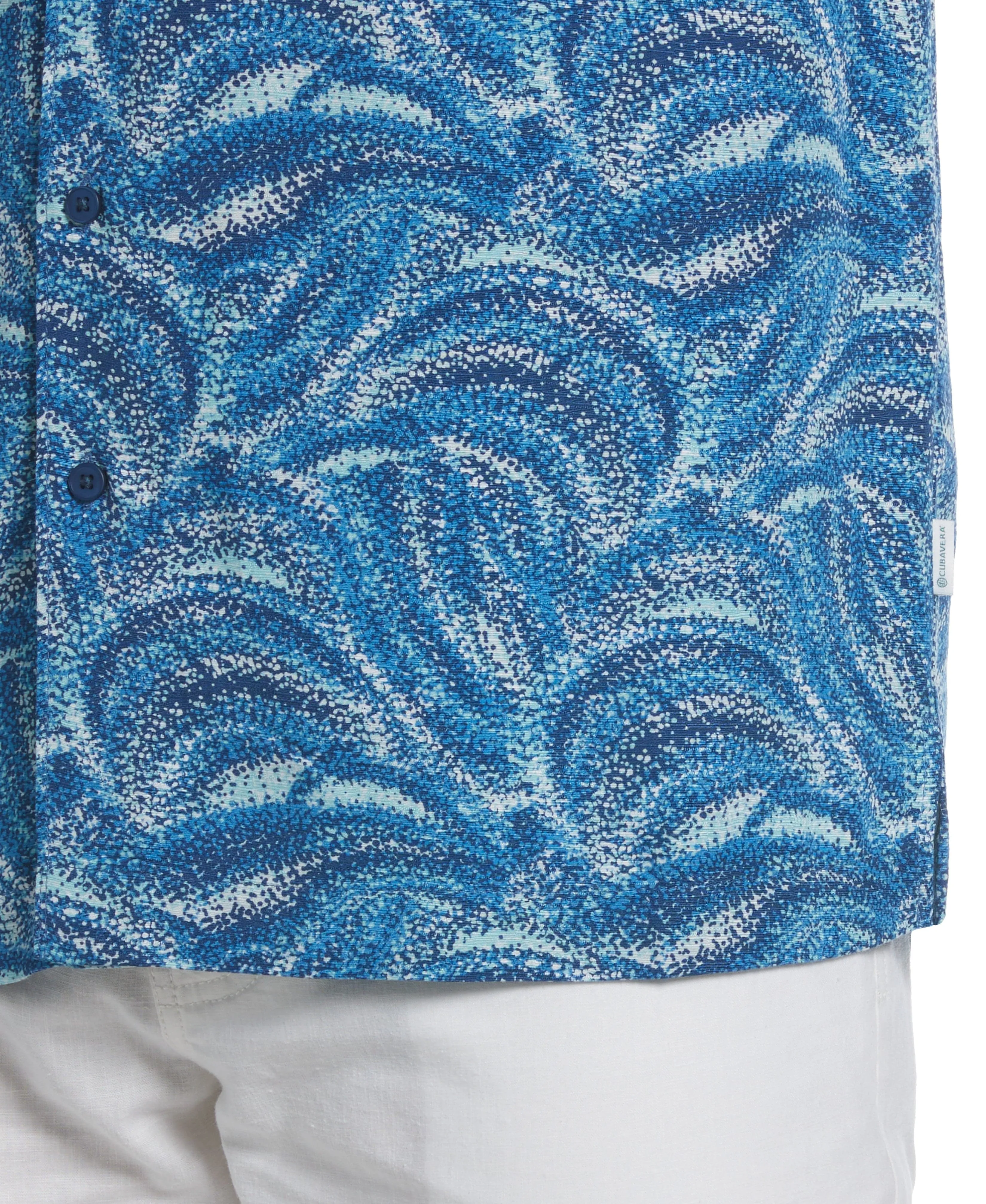 Textured Wave Print Shirt sold by Cubavera product image thumbnail 3