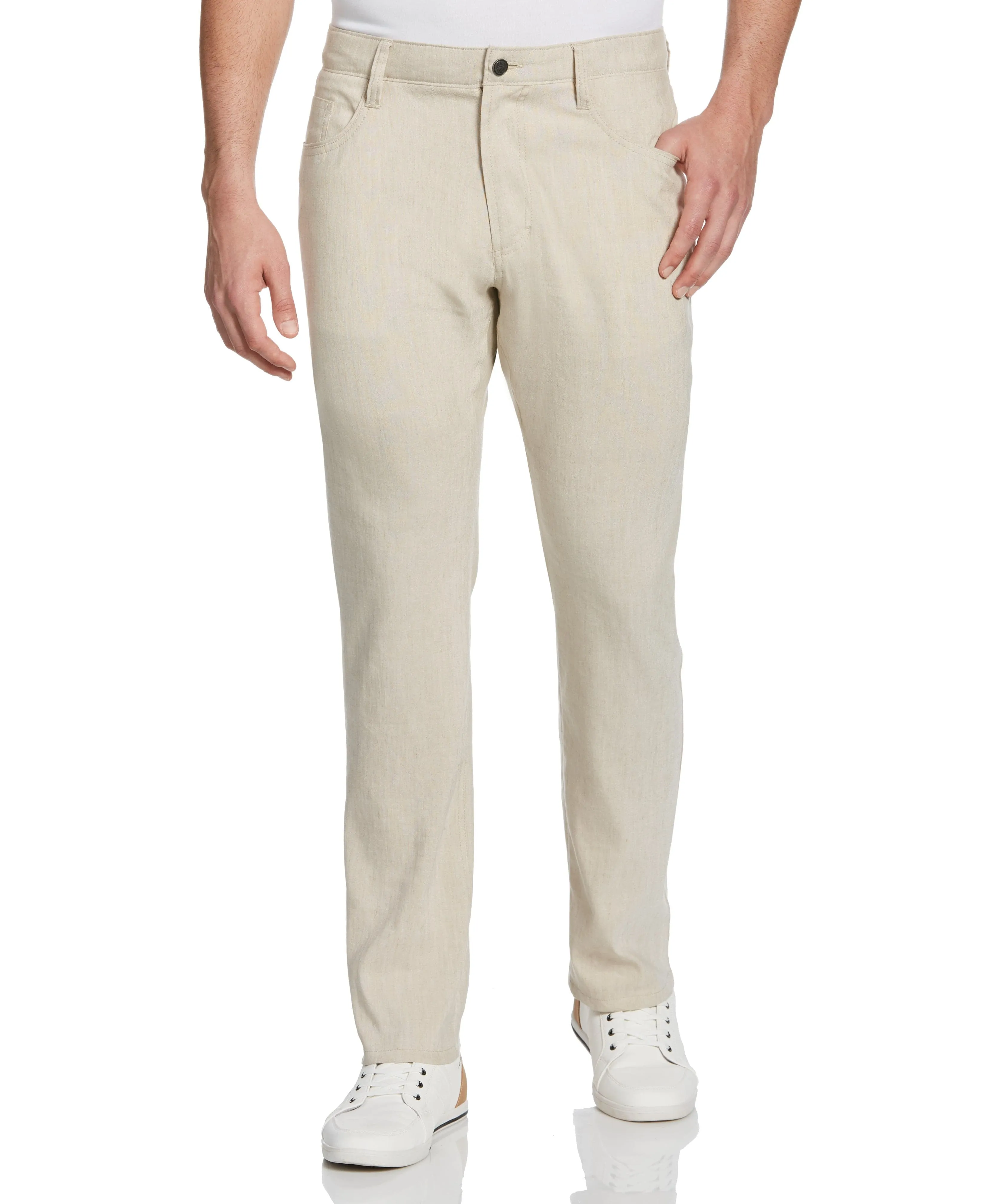 Linen-Blend Stretch 5-Pocket Pants sold by Cubavera