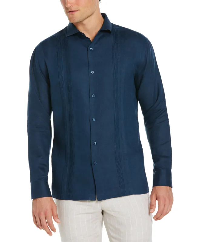 Modern Linen Multi Pintuck Guayabera Shirt sold by Cubavera