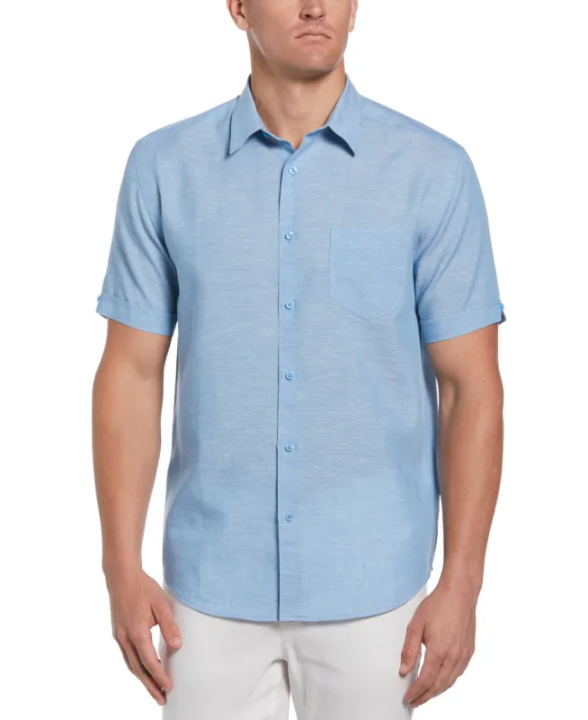 Big & Tall TravelSelect™ Linen-Blend One Pocket Shirt sold by Cubavera