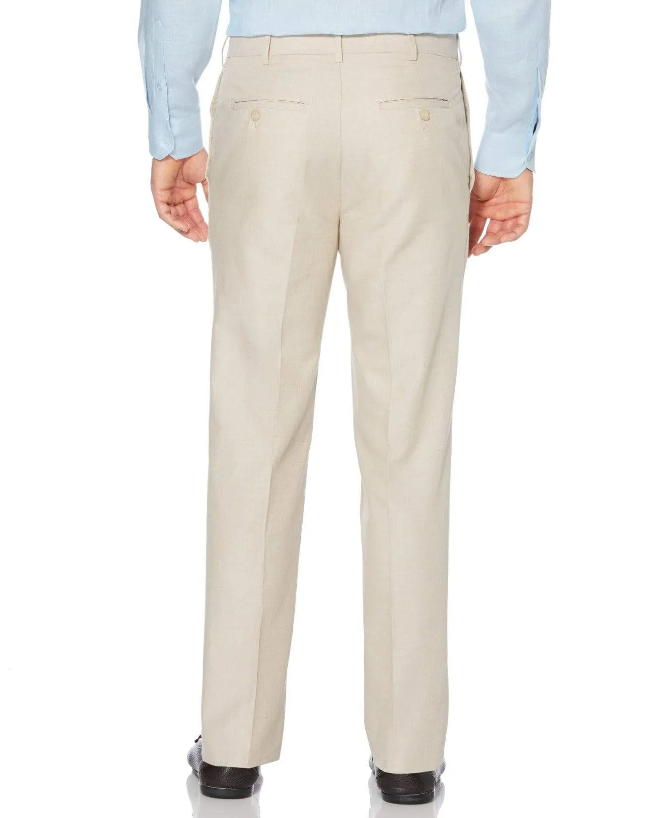 Big & Tall Cotton-Linen Flat Front Textured Pants sold by Cubavera product image thumbnail 2
