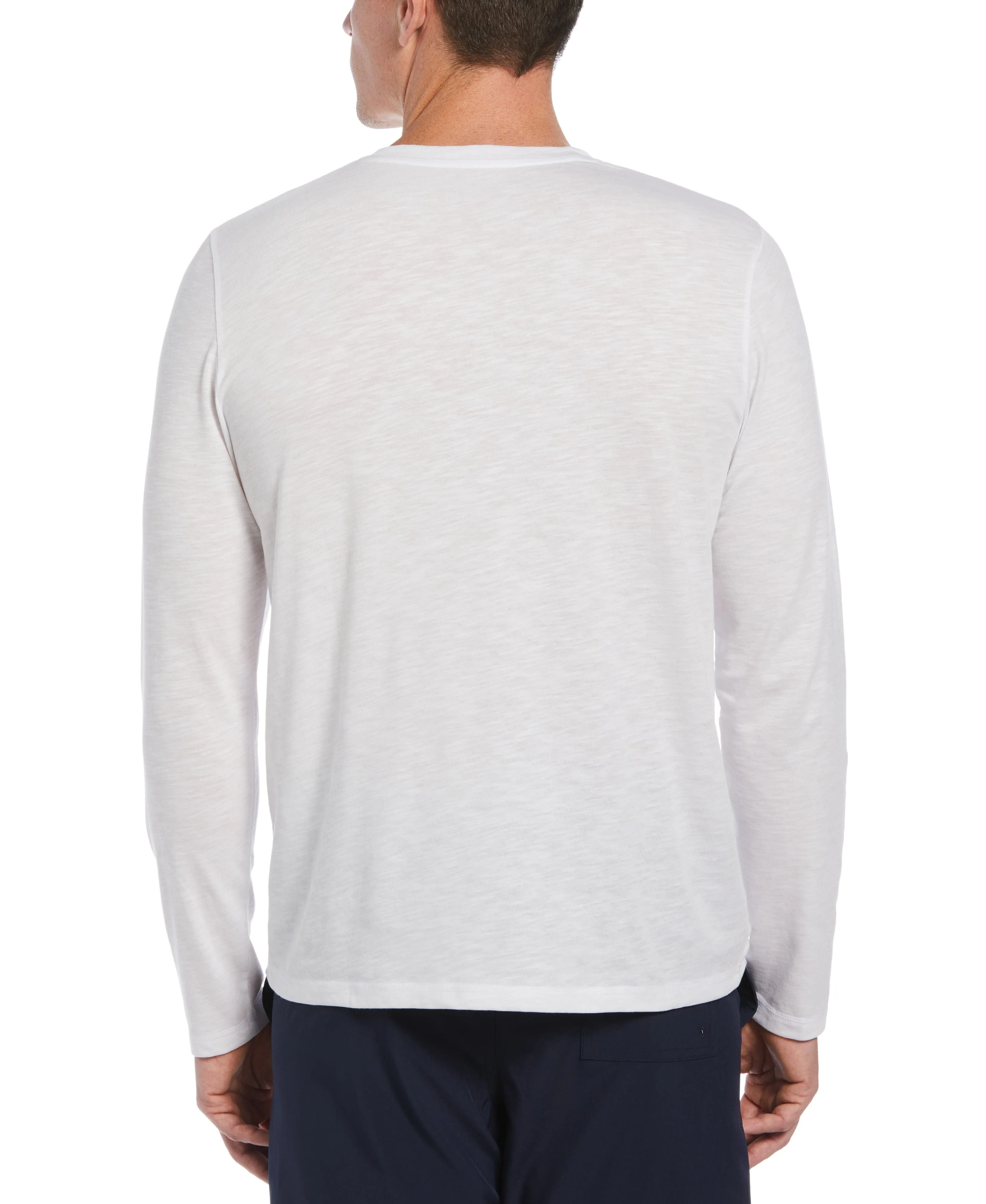 Long Sleeve Slub Crew Neck Tee sold by Cubavera product image thumbnail 2