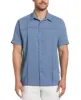 Two-Tone Cross Tuck Chambray Shirt sold by Cubavera
