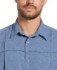 Two-Tone Cross Tuck Chambray Shirt sold by Cubavera