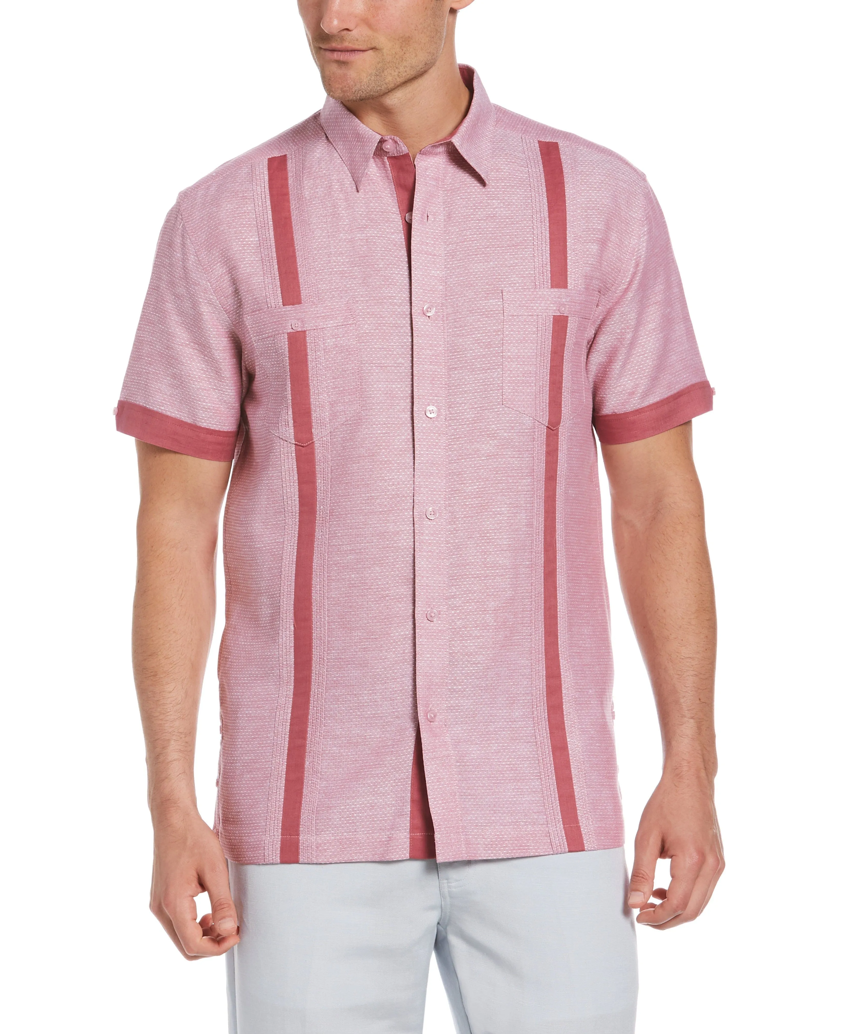 Fashion Double Pocket Guayabera Shirt sold by Cubavera