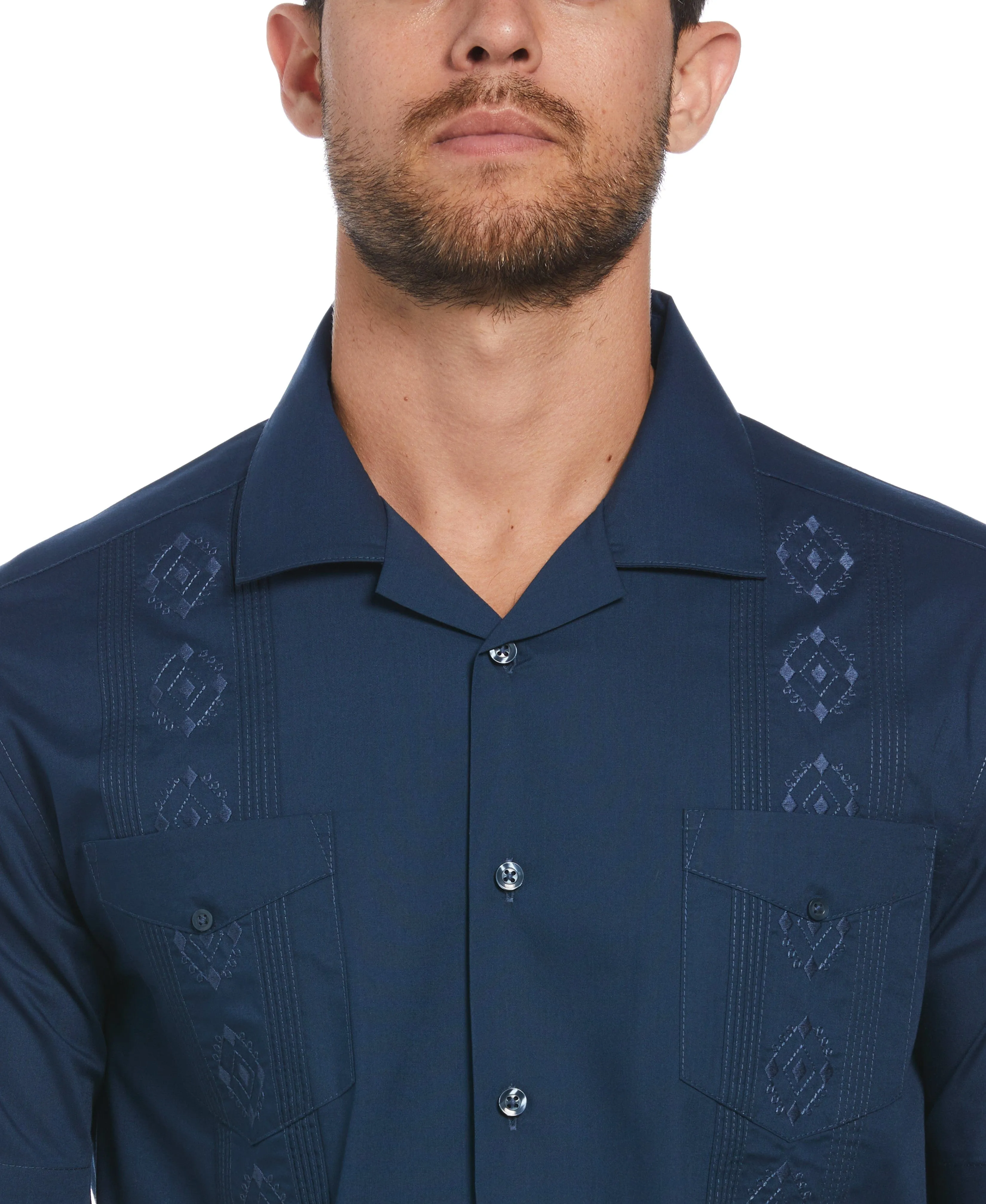 Big & Tall Authentic Embroidered Guayabera Shirt sold by Cubavera product image thumbnail 3
