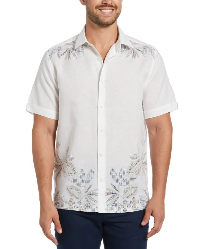 Linen Blend Engineered Floral Print Shirt sold by Cubavera
