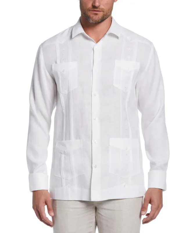Linen Embroidered French Cuff Guayabera Shirt sold by Cubavera
