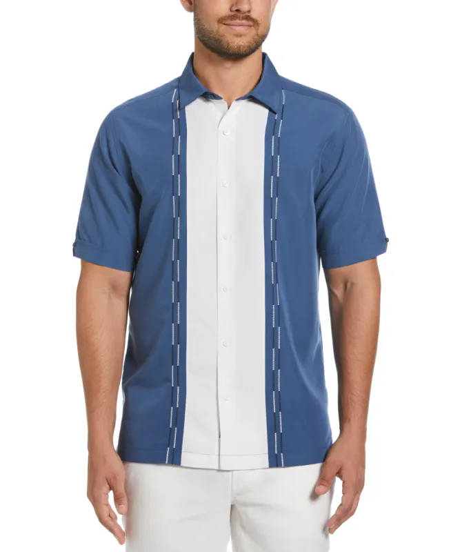 Color Block Embroidery Shirt sold by Cubavera
