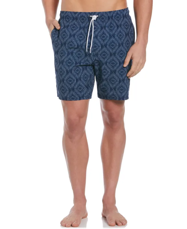 Geo Print Swim Trunks made by Cubavera