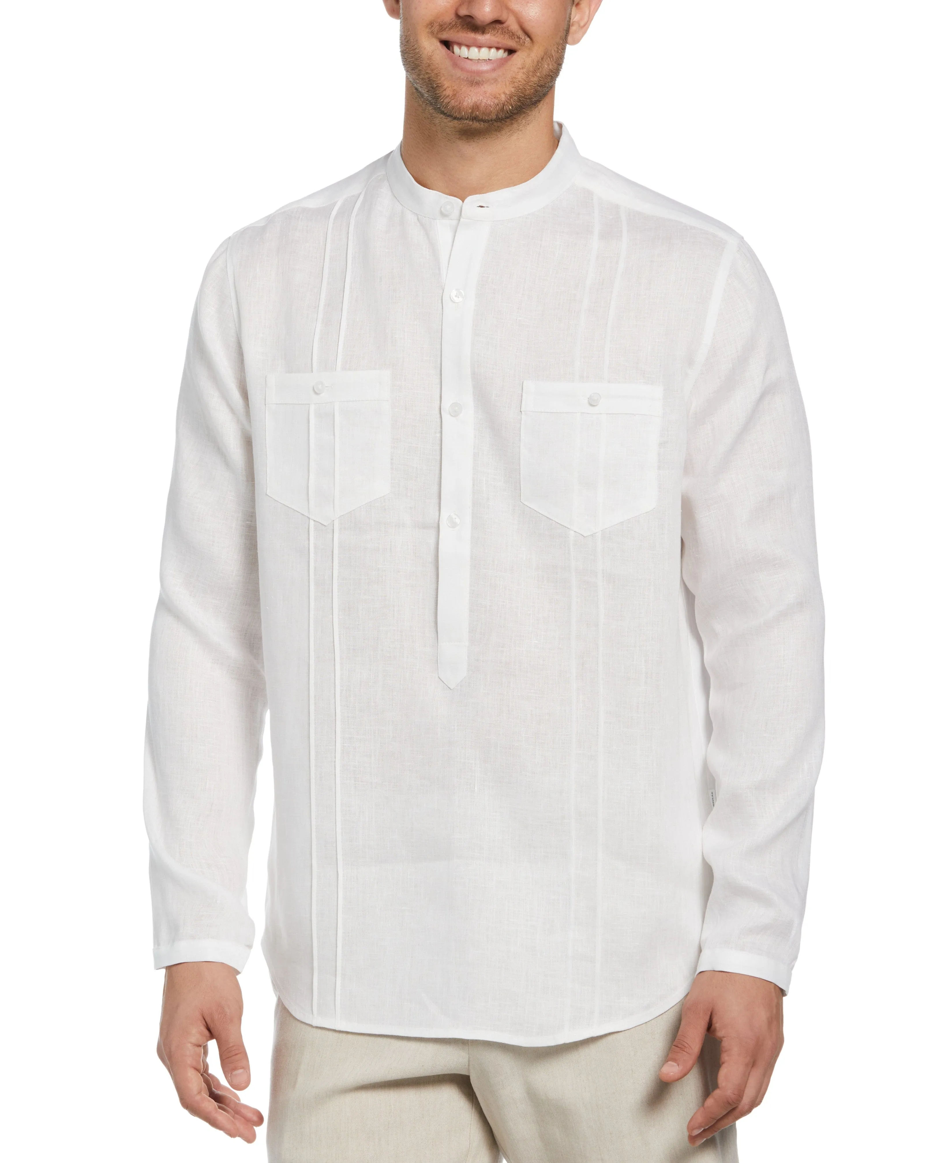 Two-Pocket Pintuck Popover Shirt sold by Cubavera