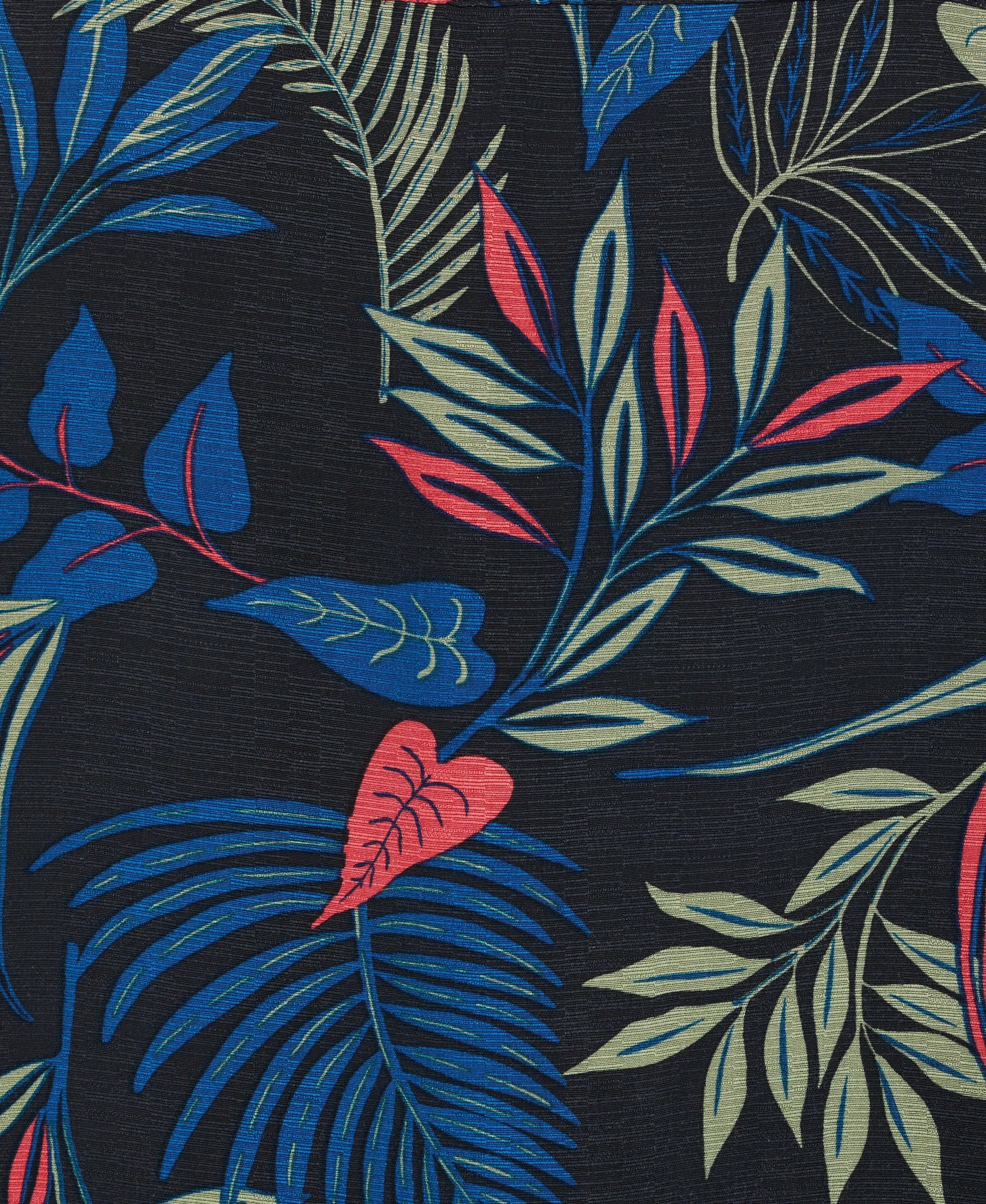 Big & Tall Textured Tropical Print Cuban Collar Shirt sold by Cubavera product image thumbnail 3