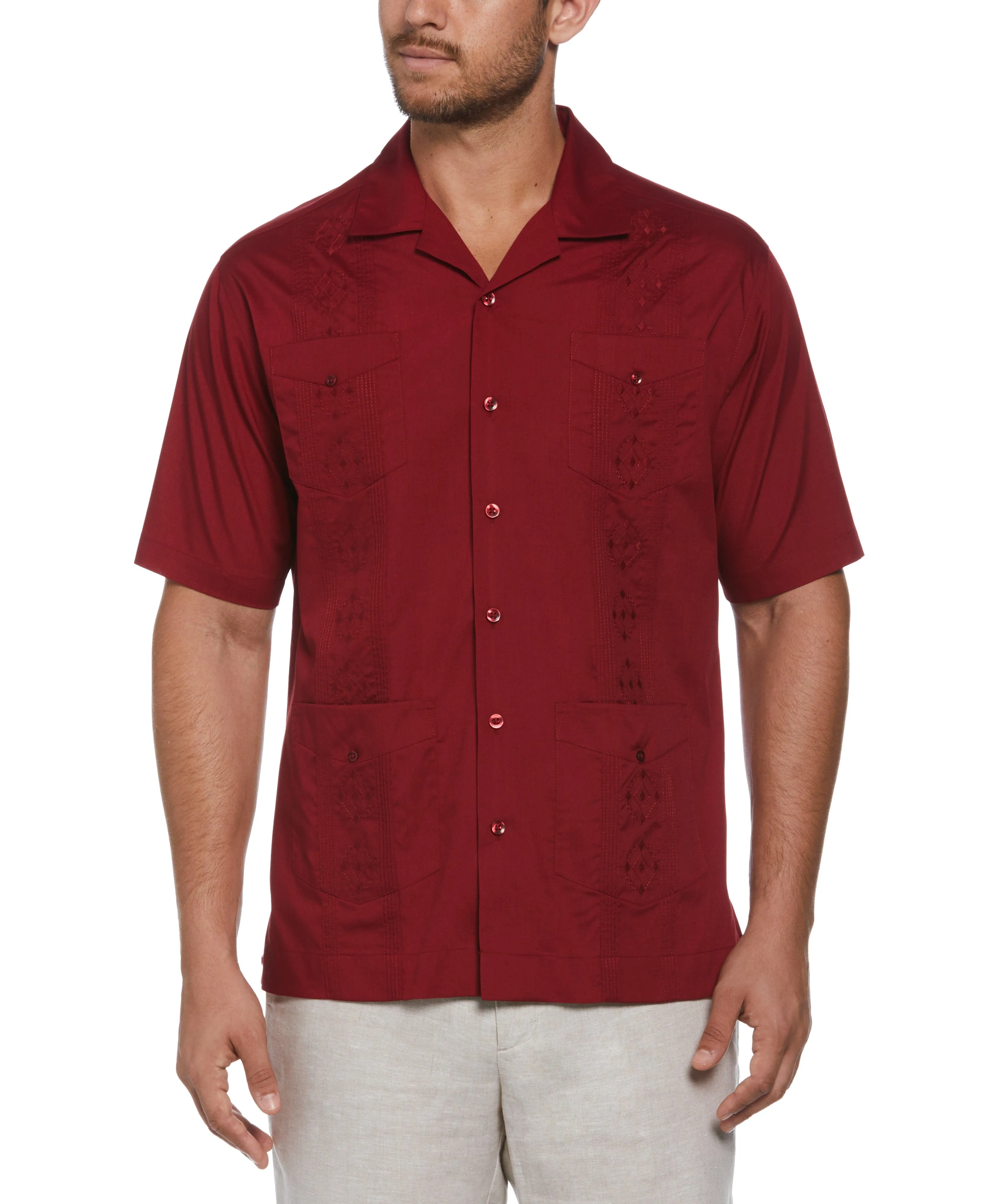 Big & Tall Authentic Embroidered Guayabera Shirt sold by Cubavera
