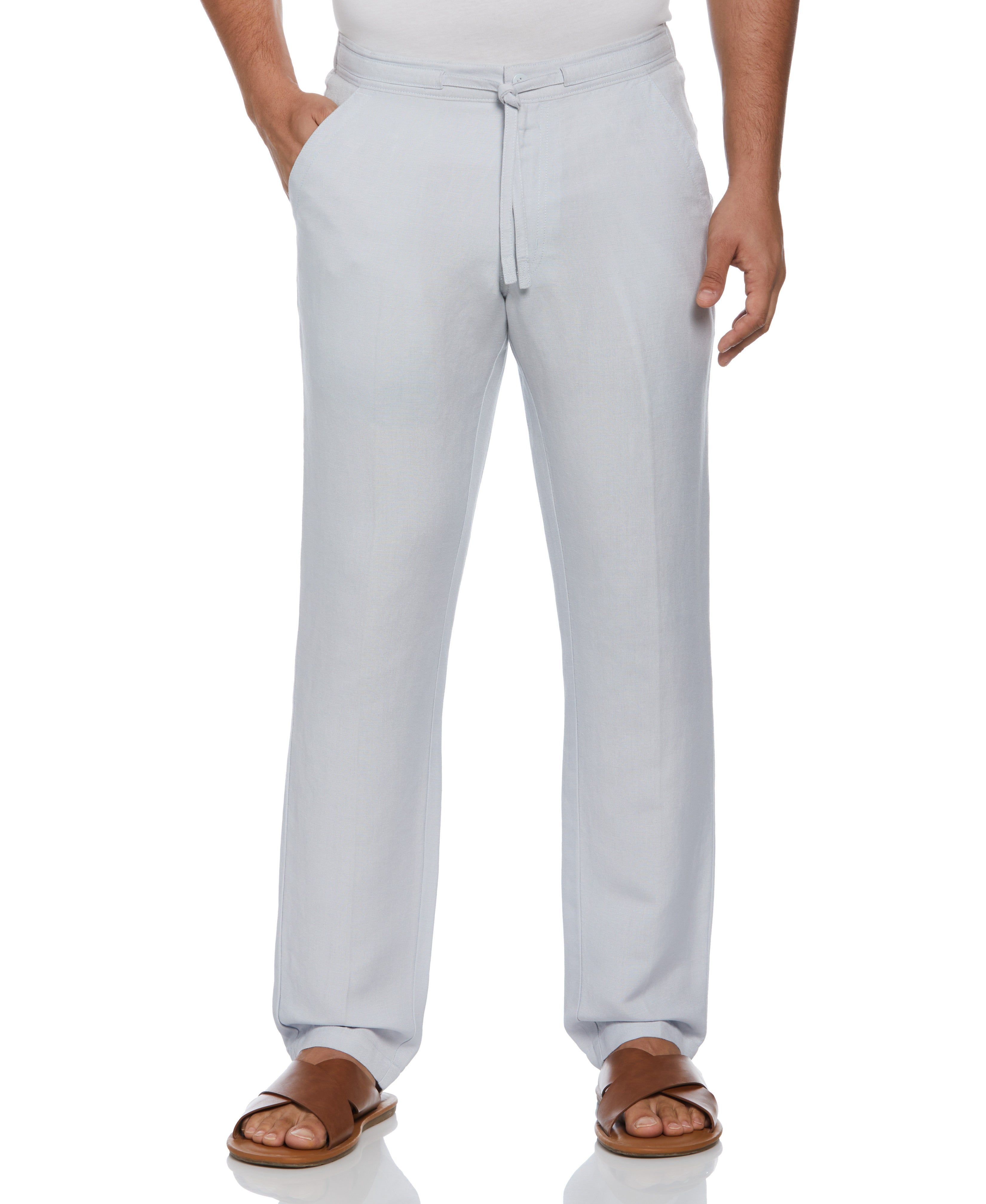 Linen-Blend Core Drawstring Pants sold by Cubavera
