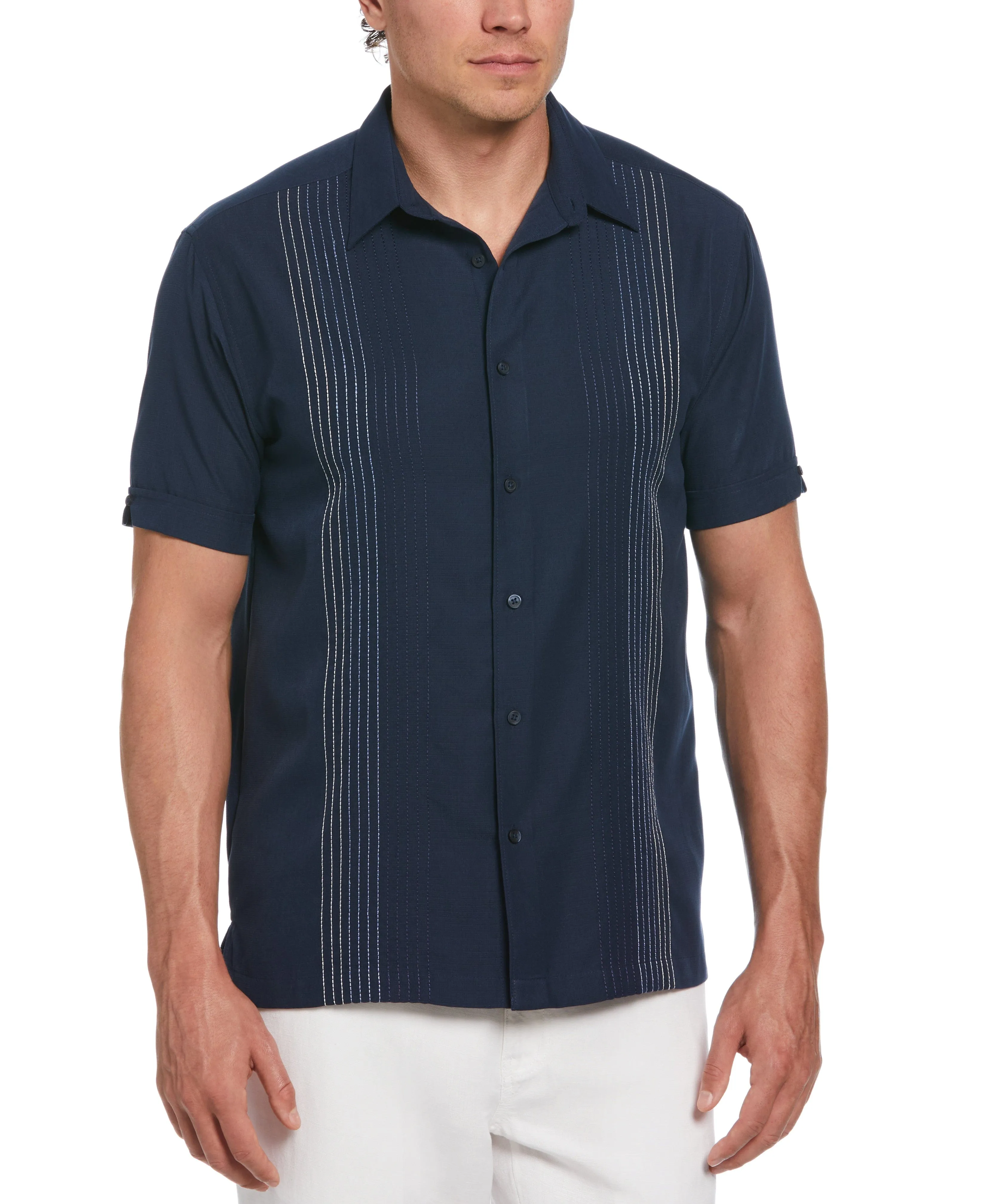 Ombre Embroidered Panel Shirt sold by Cubavera