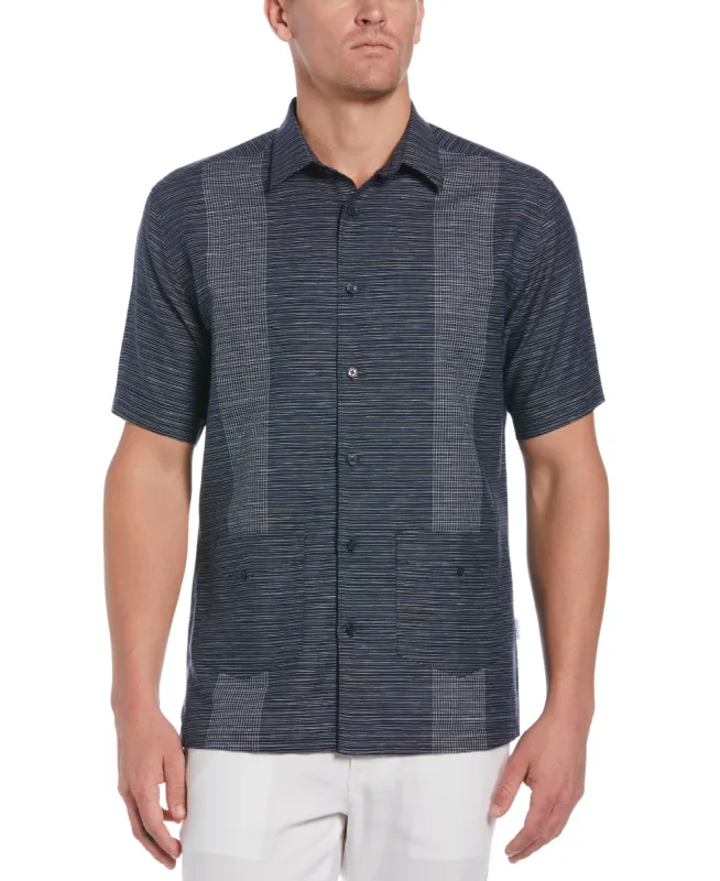 Big & Tall Linen-Blend Yarn Dye Stripe Guayabera Shirt sold by Cubavera