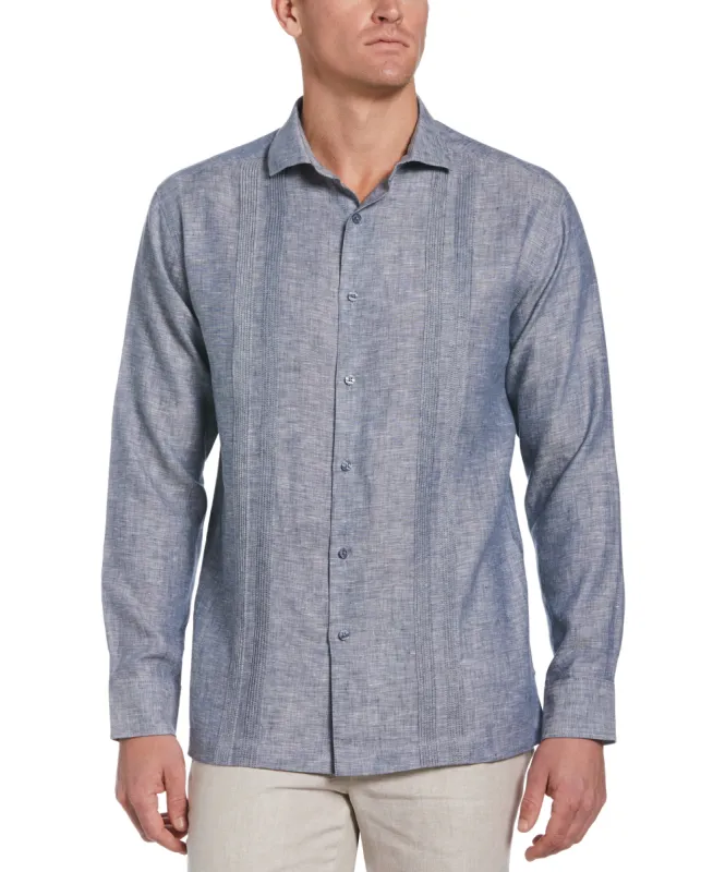 Linen Multi-Tuck Guayabera Shirt sold by Cubavera