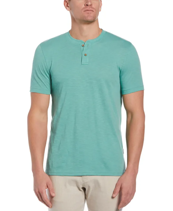 Slub Henley Tee sold by Cubavera