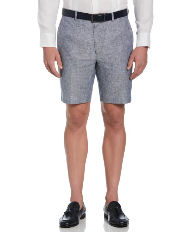 Flat Front Delave Linen Short sold by Cubavera
