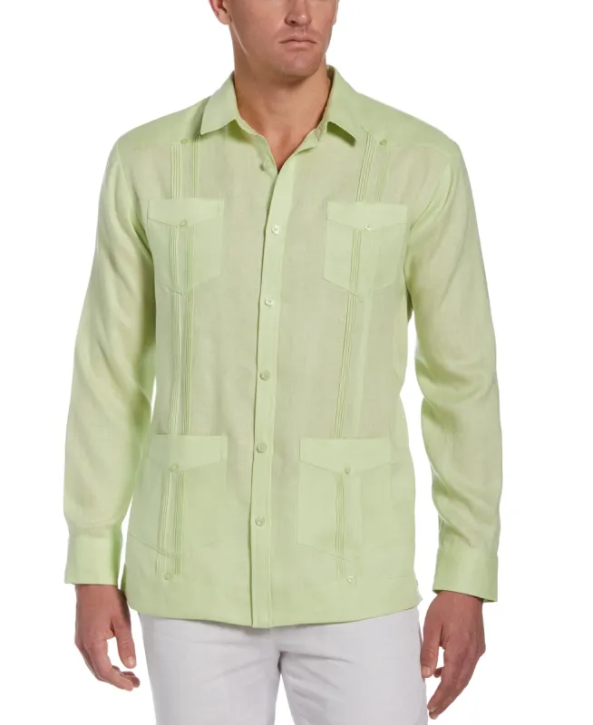 100% Linen Classic Guayabera Shirt - Long Sleeve sold by Cubavera
