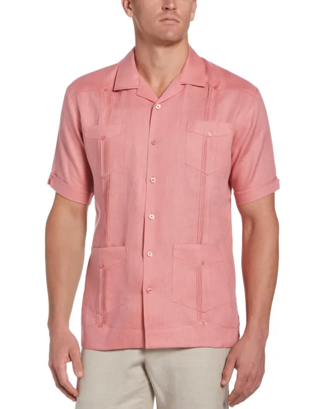 100% Linen Classic Guayabera Shirt - Short Sleeve sold by Cubavera