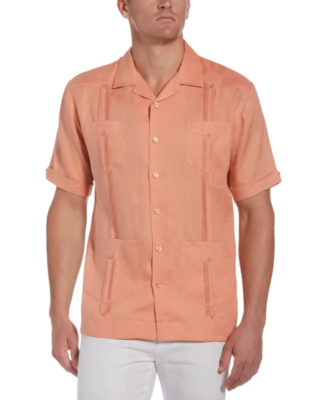 100% Linen Classic Guayabera Shirt - Short Sleeve sold by Cubavera