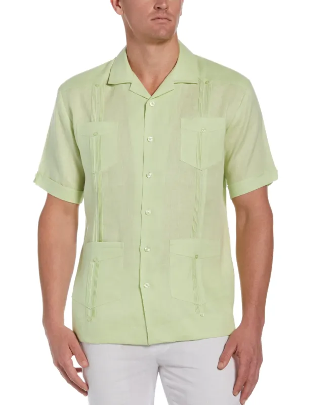 100% Linen Classic Guayabera Shirt - Short Sleeve sold by Cubavera