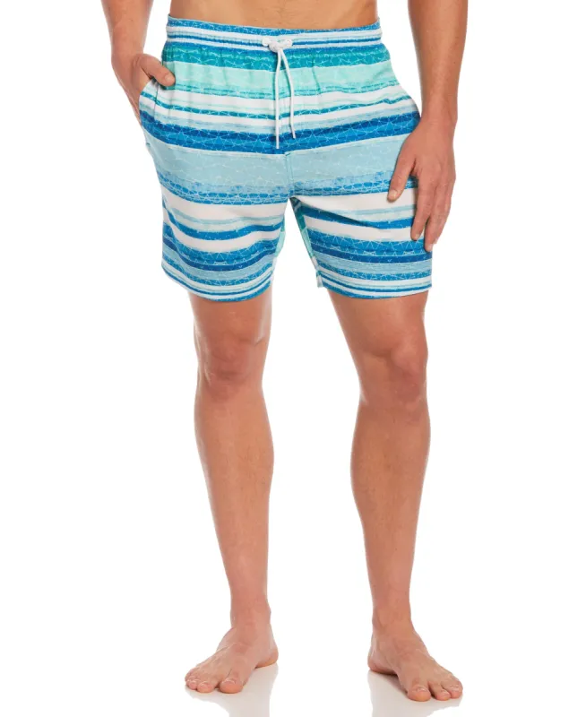 Abstract Ocean Print Swim Trunks sold by Cubavera
