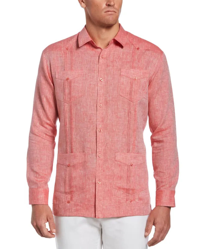 Cross Dye Linen Guayabera Shirt sold by Cubavera