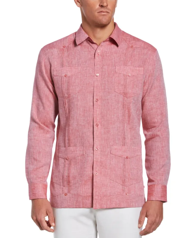 Cross Dye Linen Guayabera Shirt sold by Cubavera