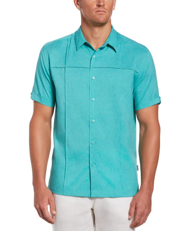 Two-Tone Cross Tuck Chambray Shirt sold by Cubavera