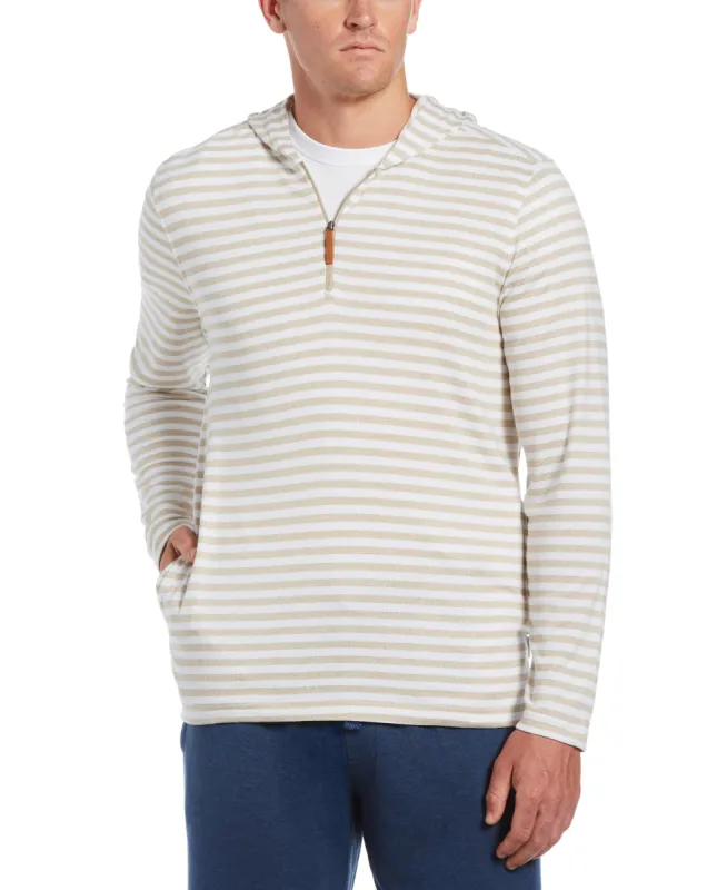 1/4 Zip Striped Knit Hoodie sold by Cubavera